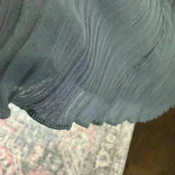 NEW Madewell The Goldie Dress in Plissé ~ Teapot Blue ~ 8 ~ NWT! - Picture 7 of 10